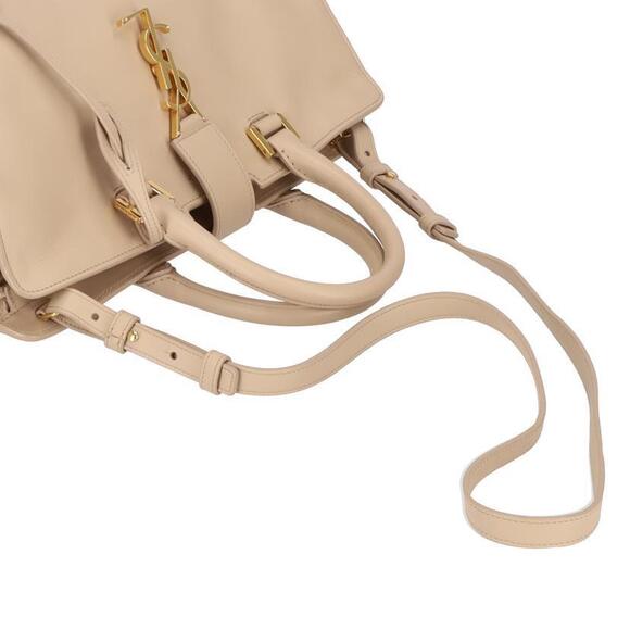 SAINT LAURENT Navy Blue Cabas Leather Handbag - Picture 4 of 10